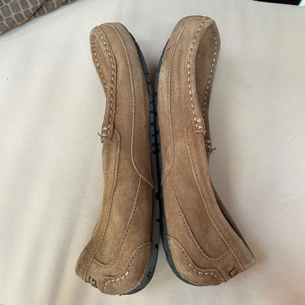 Ugg Alder Suede Slip On Shoe Slipper‎ Tan Size 10